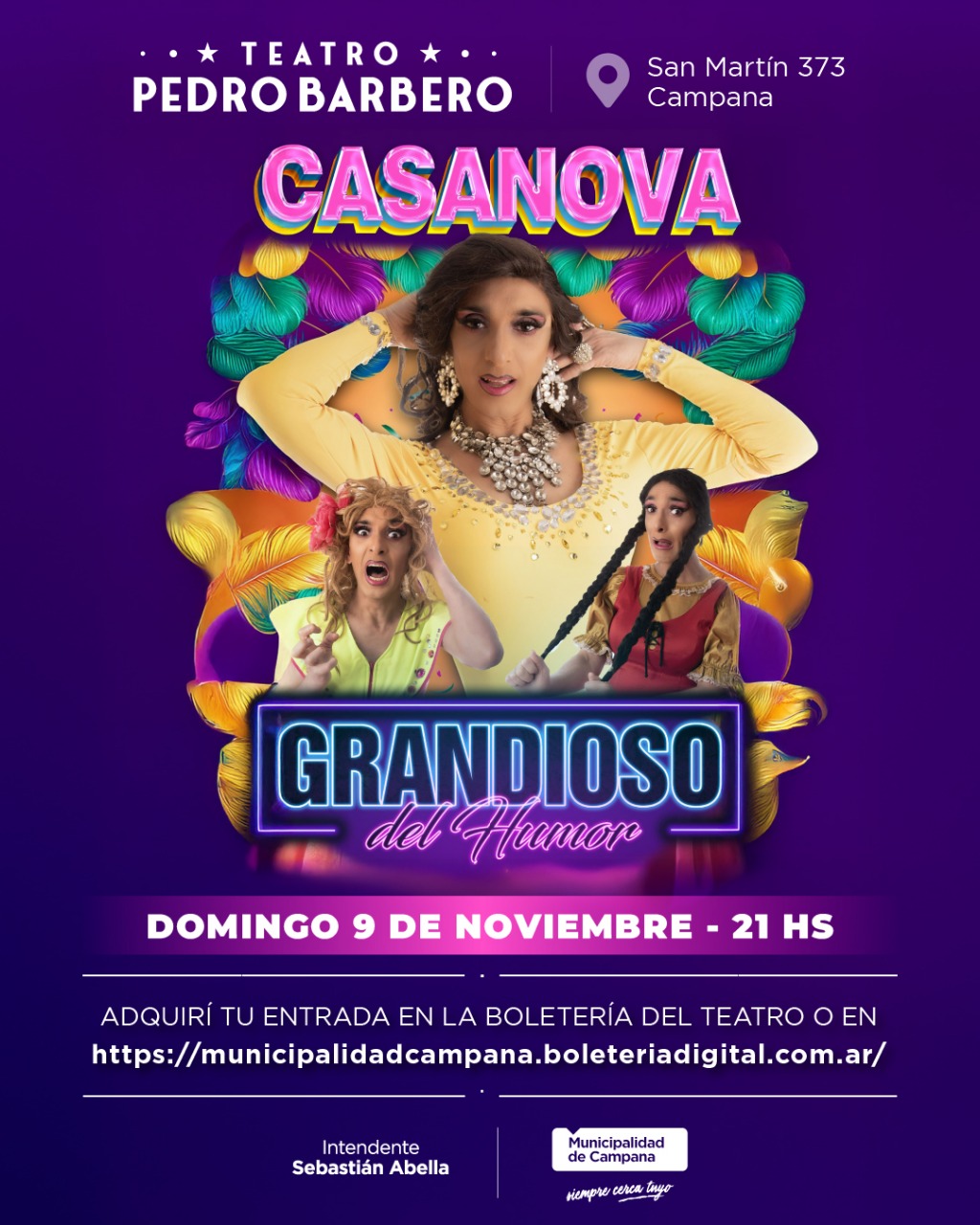 Teatro Pedro Barbero: se aproxima un fin de semana cargado de espectáculos musicales y comedia